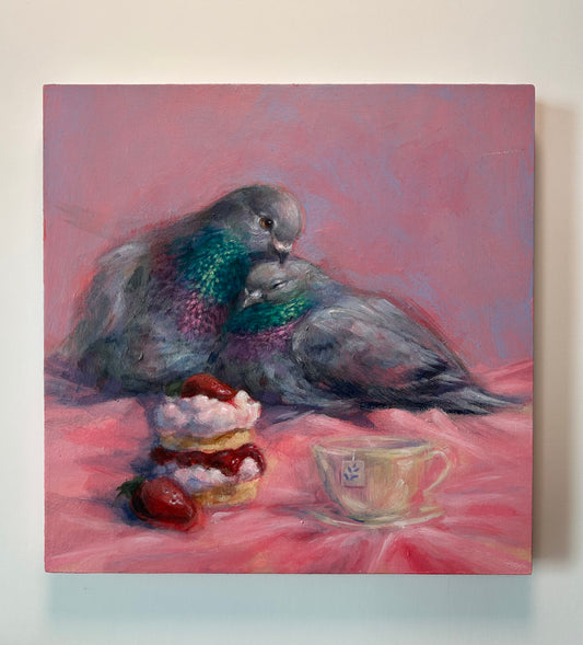 Tea for Two with Scones Painting